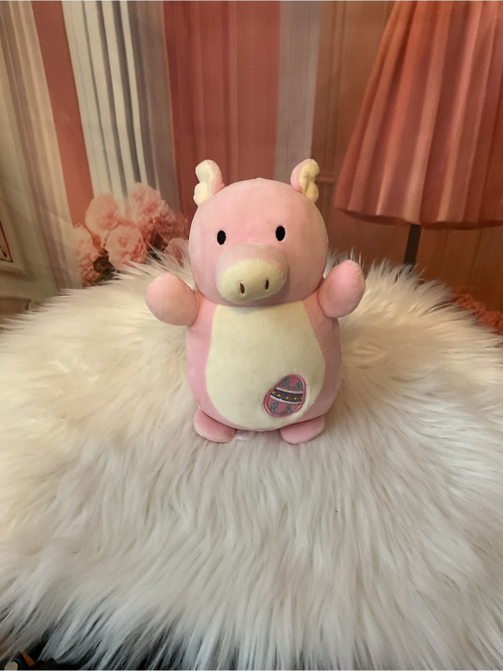 Squishmallows Pink & Cream Easter Piglet Plush